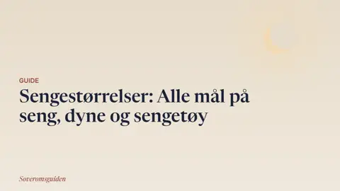 Sengestørrelser