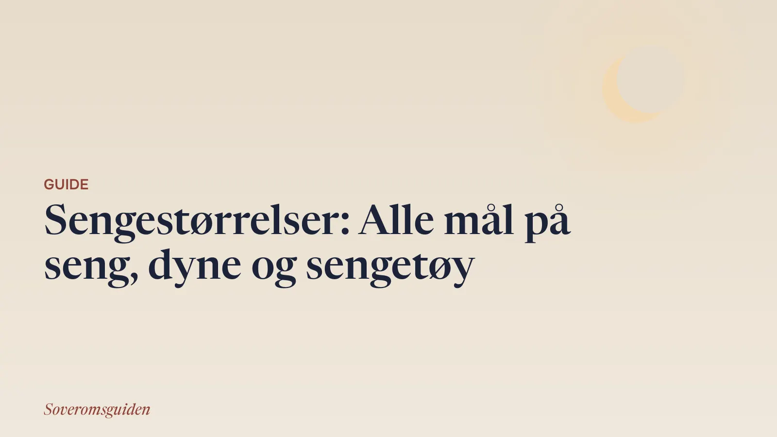 Sengestørrelser