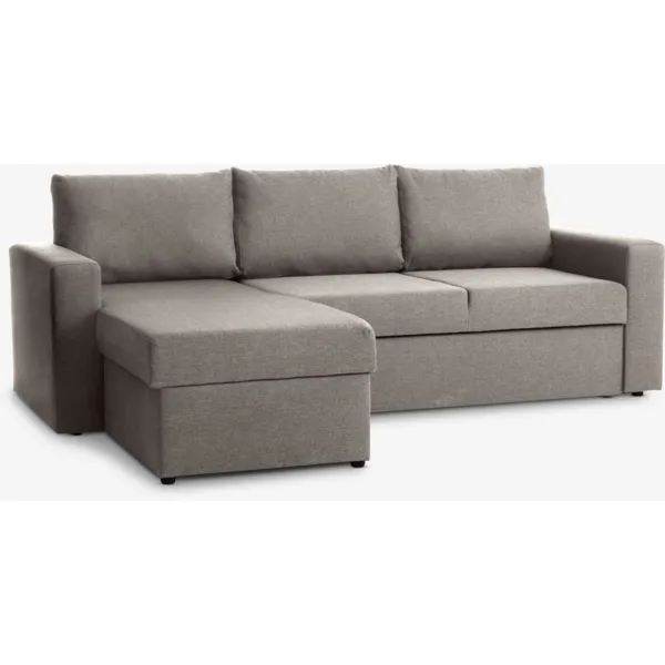 Sovesofa m/sjeselong MARSLEV lys grå stoff