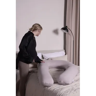 Petite Chérie gravidpute Large i varm grå, ergonomisk formet
