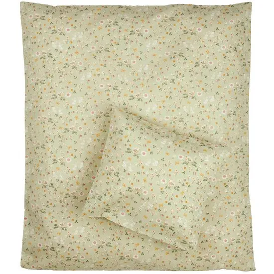 Princess Ea bambussengesett 100x140 med blomster og kaniner