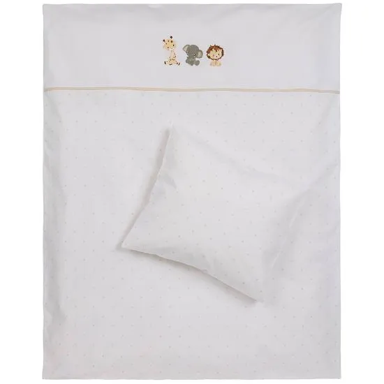 Princess Janni bomullsengesett 100x140 med brodert jungeldyr