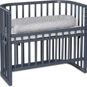 Babybay Comfort co-sleeper Krybbe, Grey Varnished