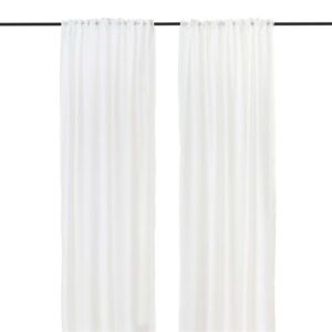 Ferdigsydd gardin - lys filtrerende volie- 1x140x300 cm - hvit