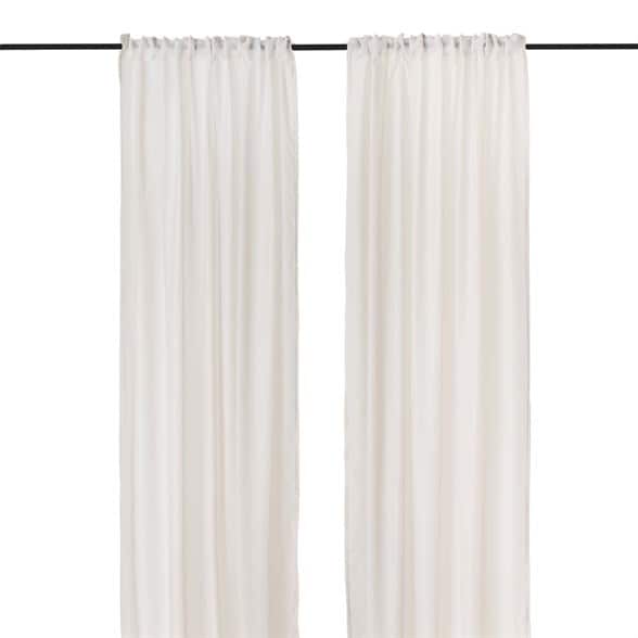 Ferdigsydd gardin – lys filtrerende volie – 1x140x300 cm – off white
