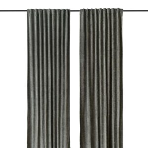 Ferdigsydd gardin - Lysdempende Chenille - 1x140x300 cm - grønn