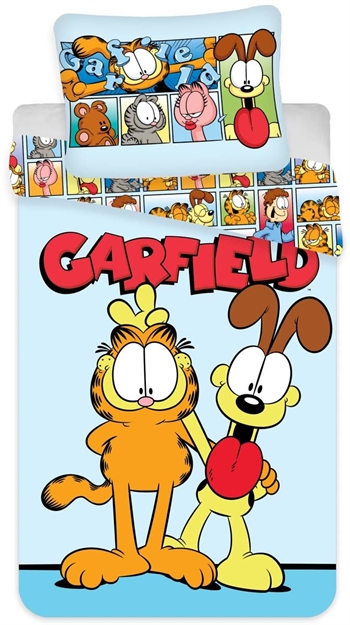Garfield sengetøy – 100×140 cm – Garfield juniorsengetøy – 2 i 1 design – 100% bomull