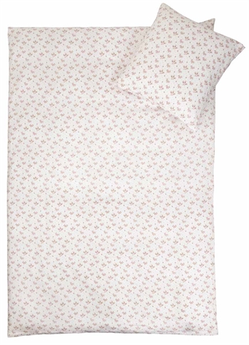Junior sengetøy – 100×140 cm – 100% Bomullssateng – Summer white