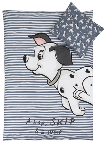 Junior sengetøy – 100×140 cm – Disney 101 Dalmatians sengesett junior – 2 i 1 design – 100% bomull
