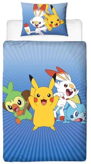 Pokemon sengetøy – 2022 design -140×200 cm – Pokemon sengesett – Catch ’em all – 2 i 1 design – 100 % bomull