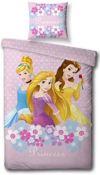 Princess junior sengetøy – 100×140 cm – Disney princess sengesett – 2 i 1 design – 100% bomull