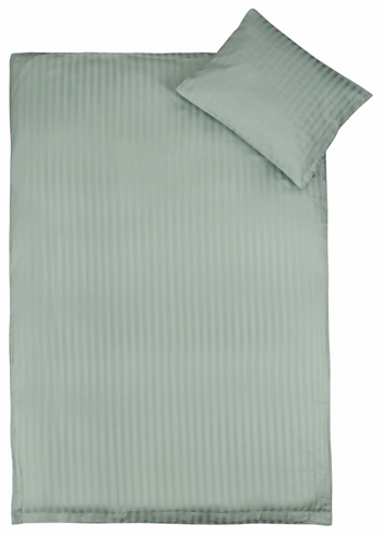 Sengetøy – 100×140 cm – Jacquardvevd – Støvet grønn – 100% bomullsateng