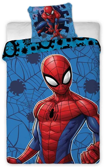 Spiderman sengetøy – Junior – 100×140 cm – Spiderman sengesett – 2 i 1 – 100% bomull