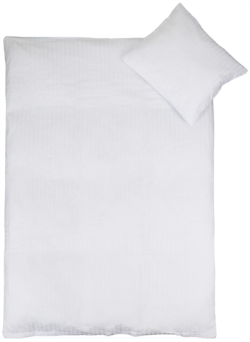 Baby Sengetøy – 70×100 cm – Hvit sengetøy – Stripet sengesett