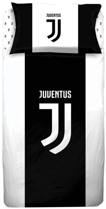 Fotballsengetøy – 140×200 cm – Juventus sengesett – 2 i 1 design – 100% bomull