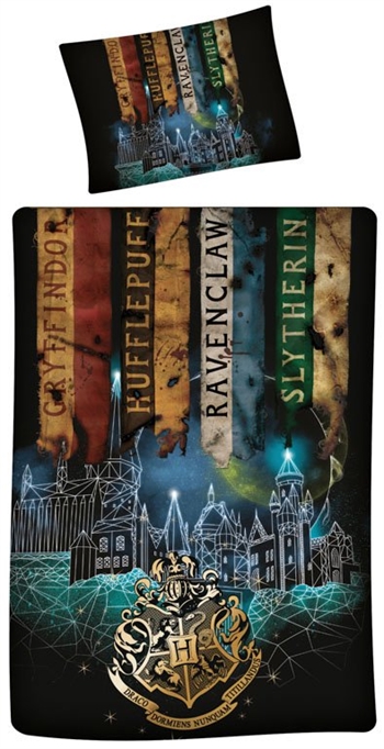Harry Potter Sengetøy – The Deathly Hallows  – 140×200 cm – Sengesett – 2 i 1 design – 100% bomull