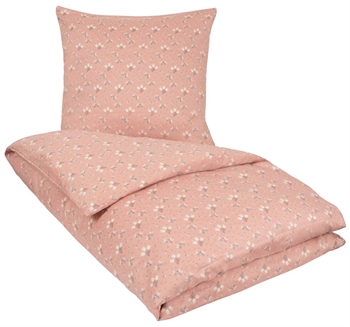 Sateng sengesett – 140×200 cm – 100% Bomullssateng – Summer rosa