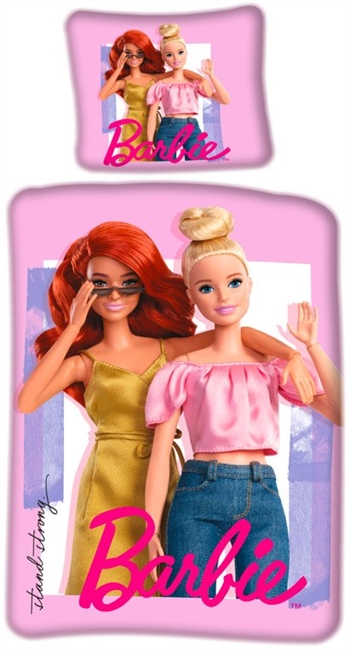 Sengetøy – 140×200 cm – Barbie sengesett – 2 i 1 design – 100% bomull