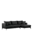 VILLACH sofa 3-seter – divan høyre Black mdf / metall