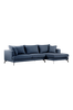 VILLACH sofa 3-seter – divan høyre Indigoblå