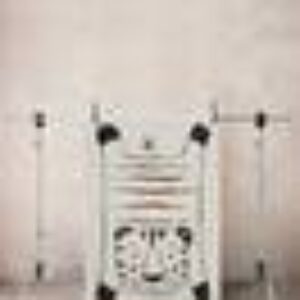 ABBE luggteppe 120x170 cm Naturhvit/svart