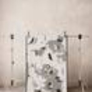 AGNESE glattvevd teppe 120x170 cm Hvit/svart