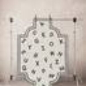 ALPHA bomullsteppe 160x230 cm Naturhvit/svart