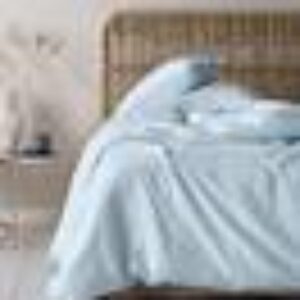 AMANDA sengesett dobbeltseng Lys blå