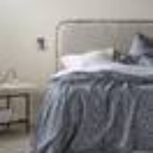 ANEMONE sengesett dobbeltseng - økologisk Blå