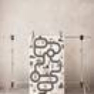 BROOKE bomullsteppe 100x150 cm Hvit/svart