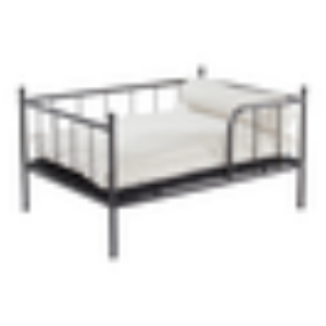 CHICO hundeseng/katteseng Naturhvit/svart