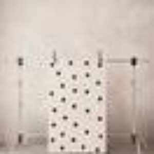 DAARIO bomullsteppe 100x150 cm Hvit/svart