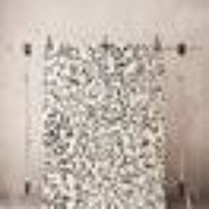 DALMA luggteppe 160x230 cm Hvit/svart