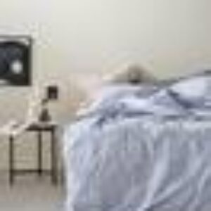 JESS sengesett dobbeltseng Isblå