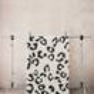 LEOLIA luggteppe 120x170 cm Hvit / antrasitt svart