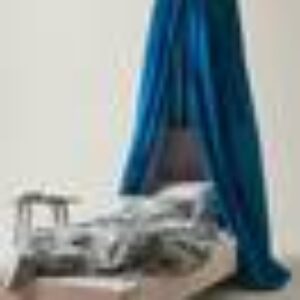 NADINE sengehimmel - økologisk Blå