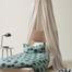 NADINE sengehimmel - økologisk Lys greige