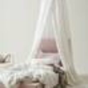 NADINE sengehimmel - økologisk White mdf / metall