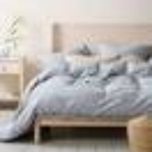 NEZZIE sengesett dobbeltseng Grå