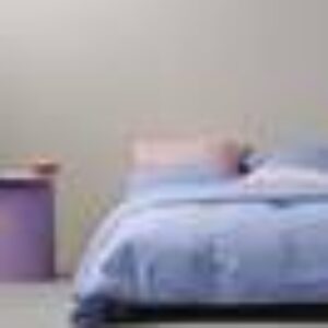 REMY sengesett dobbeltseng - økologisk Blå lavendel