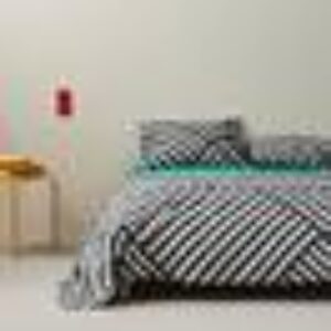 RIMA sengesett dobbeltseng Svart/benhvit