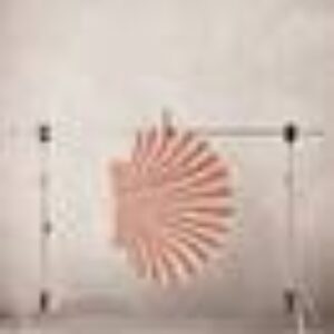 SHELLIE ullteppe 105x120 cm Teglrosa/hvit