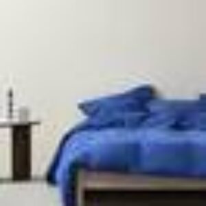 TOM sengesett dobbeltseng - økologisk Koboltblå