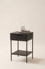 VERNON nattbord 30×36 cm Black mdf / metall