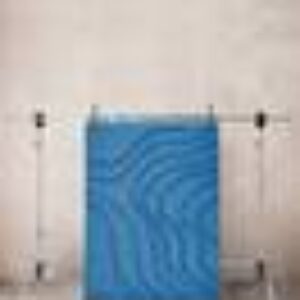 WAWE bomullsteppe Azurblå