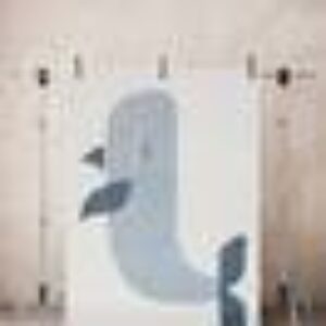 WHALLE bomullsteppe 130x190 cm Grå/blå